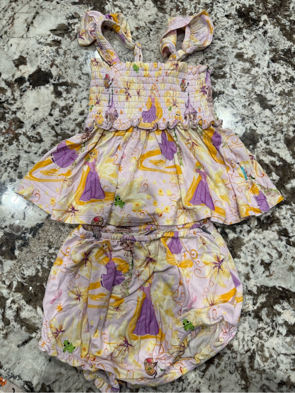 Posh Peanut Tangled Rapunzel Bummed Set Size 12-18 Months